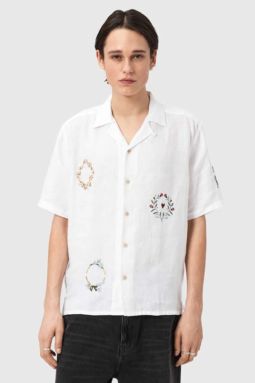 AllSaints Πουκάμισο Ανδρικό λινό DECK