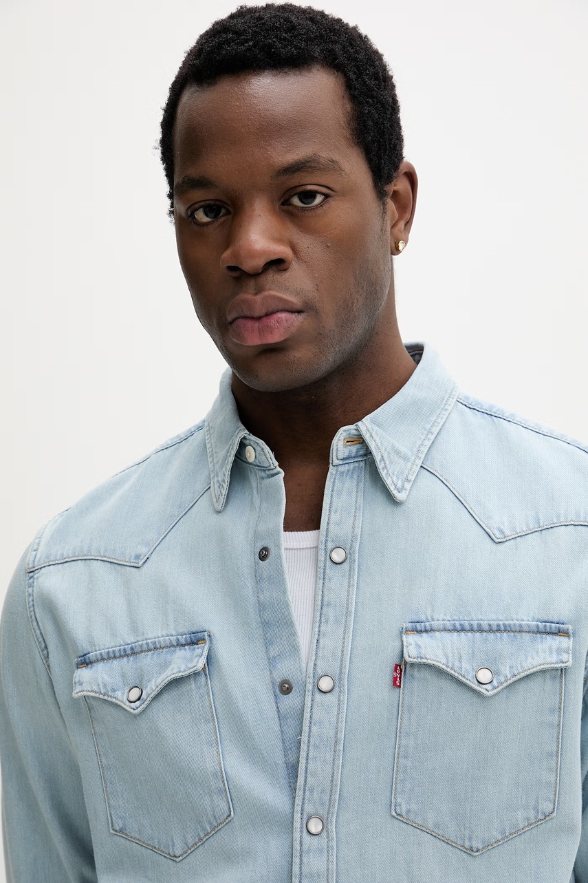 Levi's košile pánská džínová BARSTOW WESTERN STANDARD (obrázek 4)