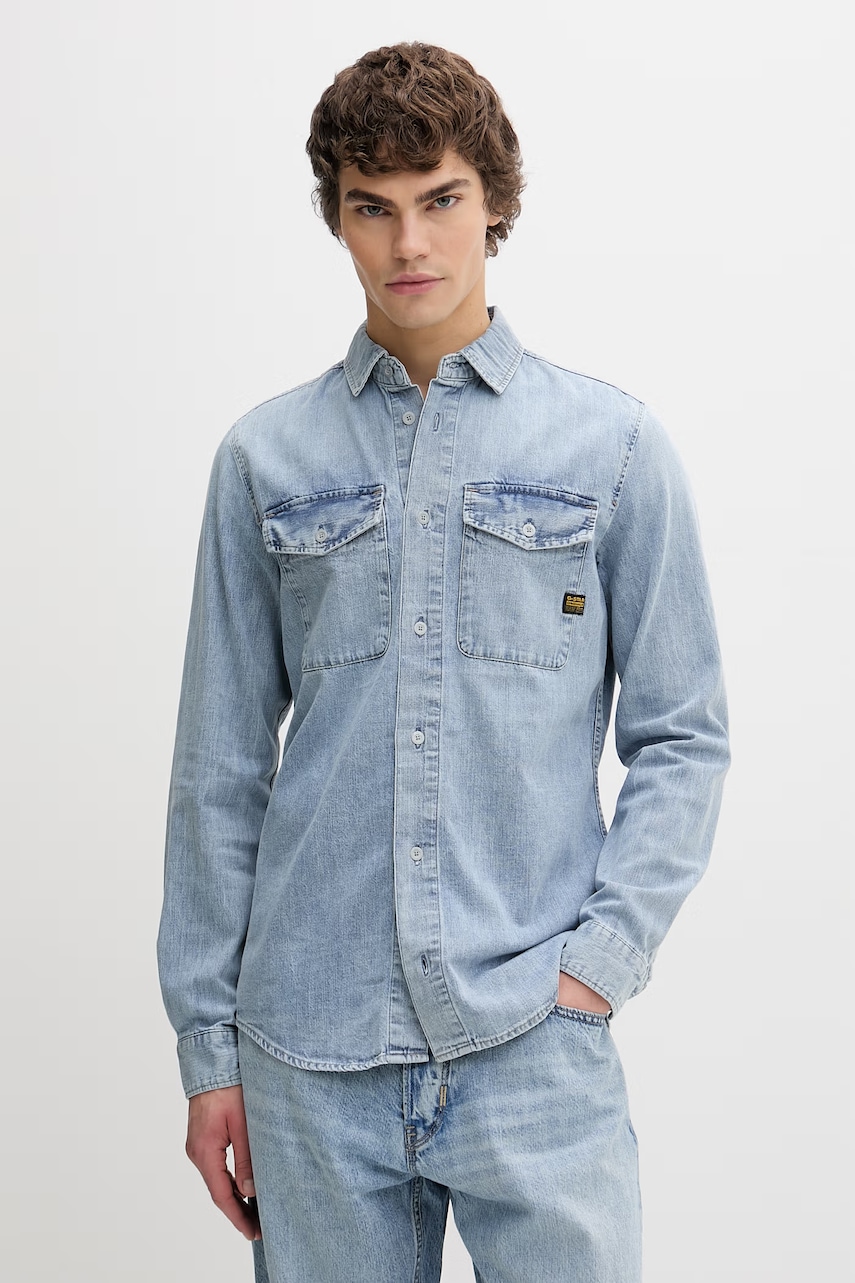 G-Star πουκάμισο ανδρικό ντένιμ Marine Slim