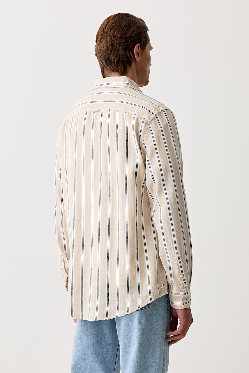 Tommy Jeans košeľa pánska s ľanom