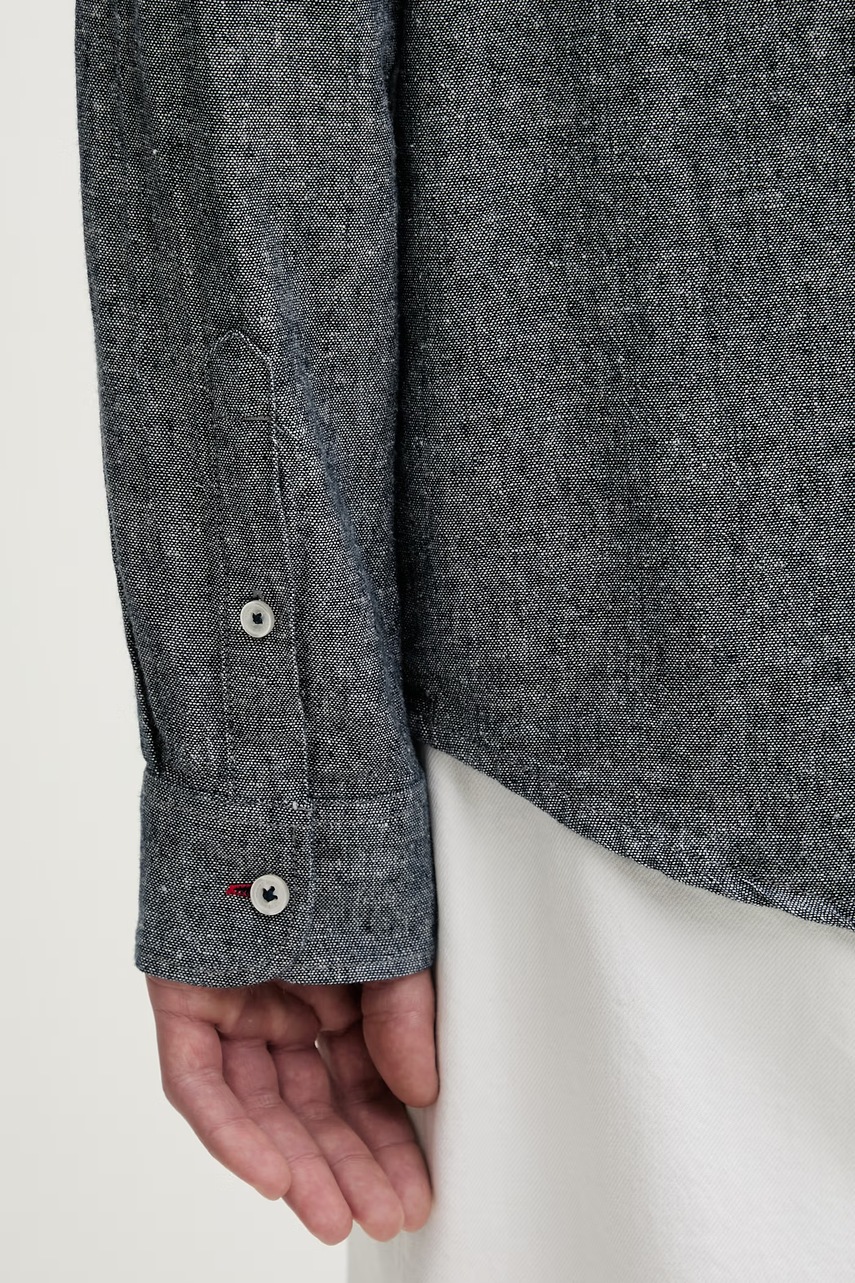 Tommy Jeans košeľa pánska s ľanom