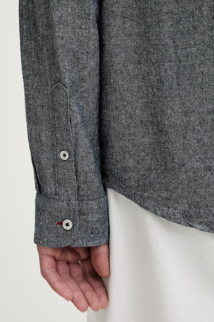 Tommy Jeans košeľa pánska s ľanom