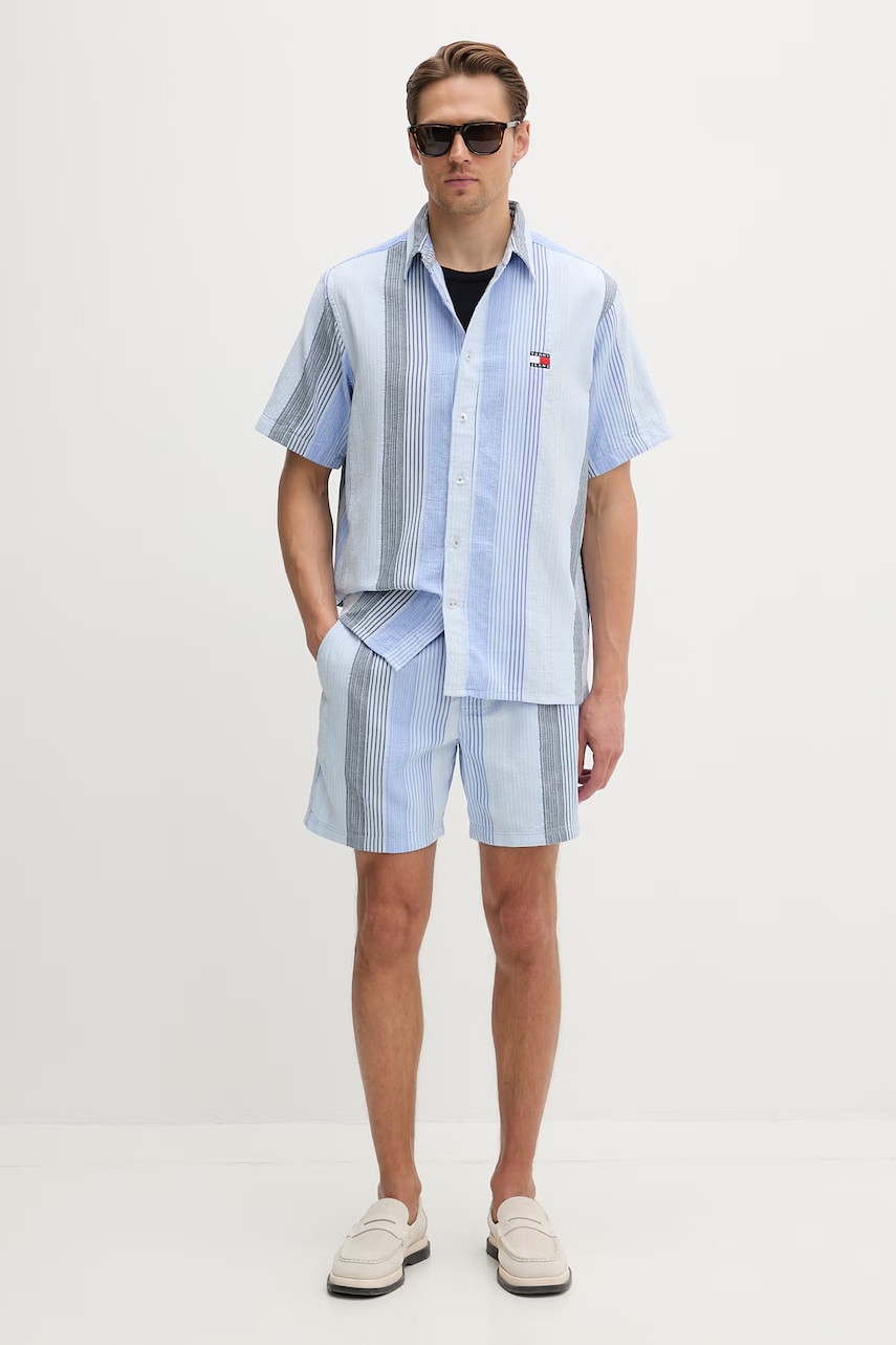 Tommy Jeans košeľa pánska bavlnená