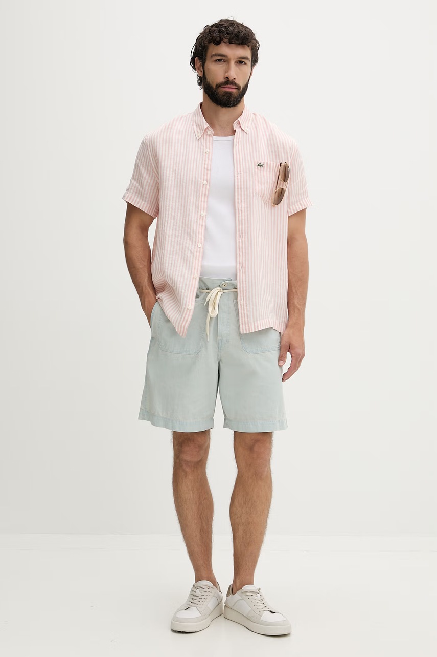 Lacoste košeľa pánska ľanová
