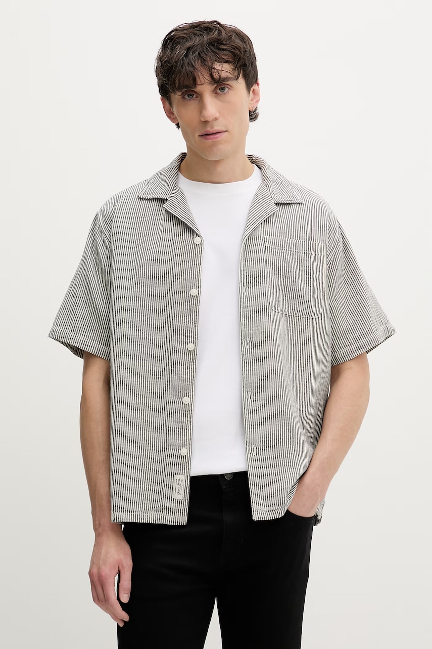 Guess Jeans cămașă pentru bărbați cu amestec de in