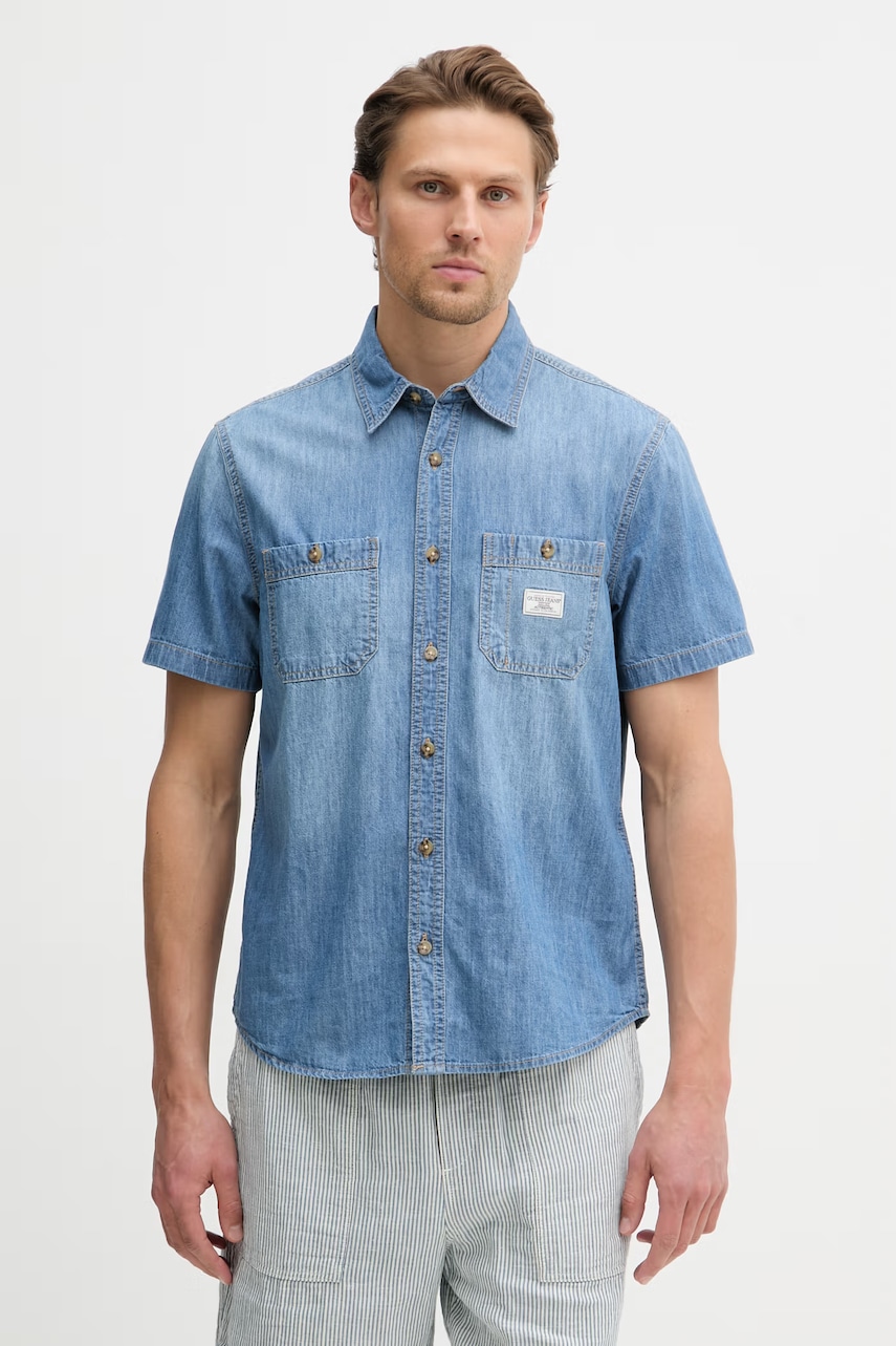 Guess Jeans cămașă pentru bărbați, din denim
