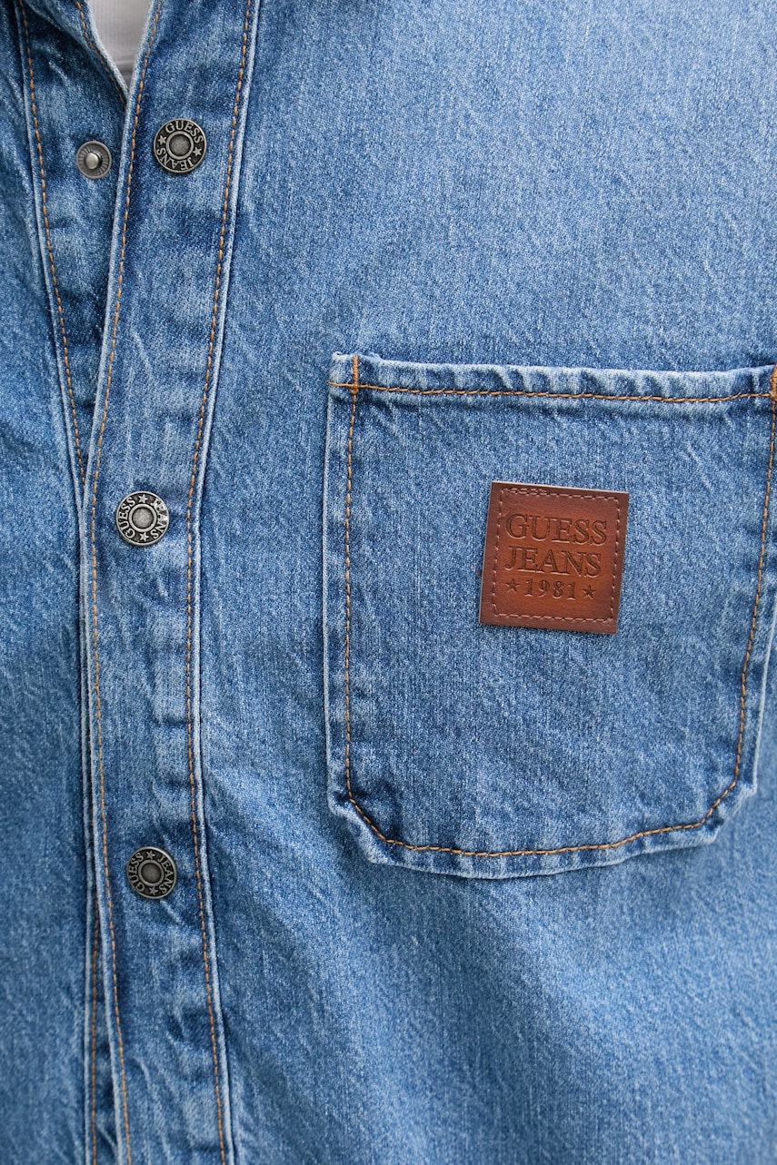 Guess Jeans košeľa pánska rifľová