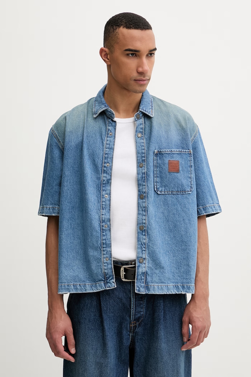 Guess Jeans cămașă pentru bărbați, din denim