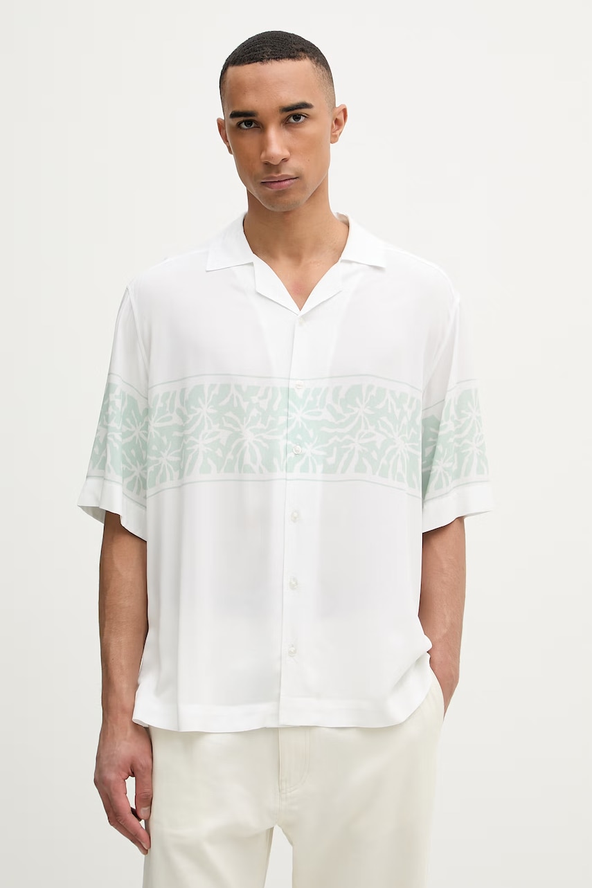 BOSS Orange cămașă pentru bărbați, cu vâscoză