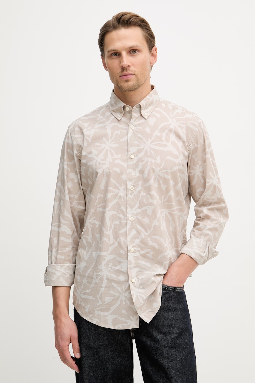 BOSS Orange cămașă pentru bărbați, din bumbac