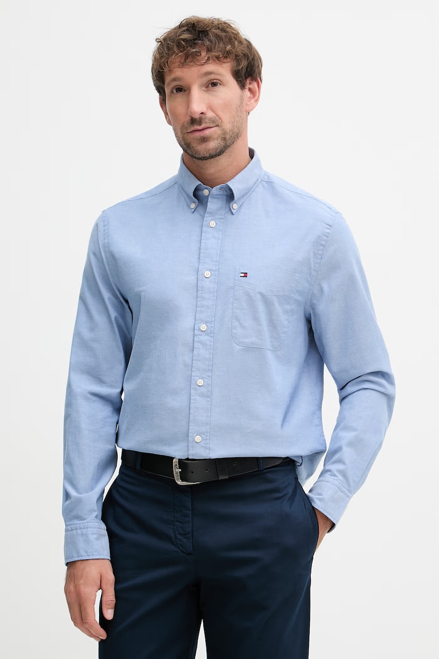 Tommy Hilfiger cămașă pentru bărbați, cu bumbac