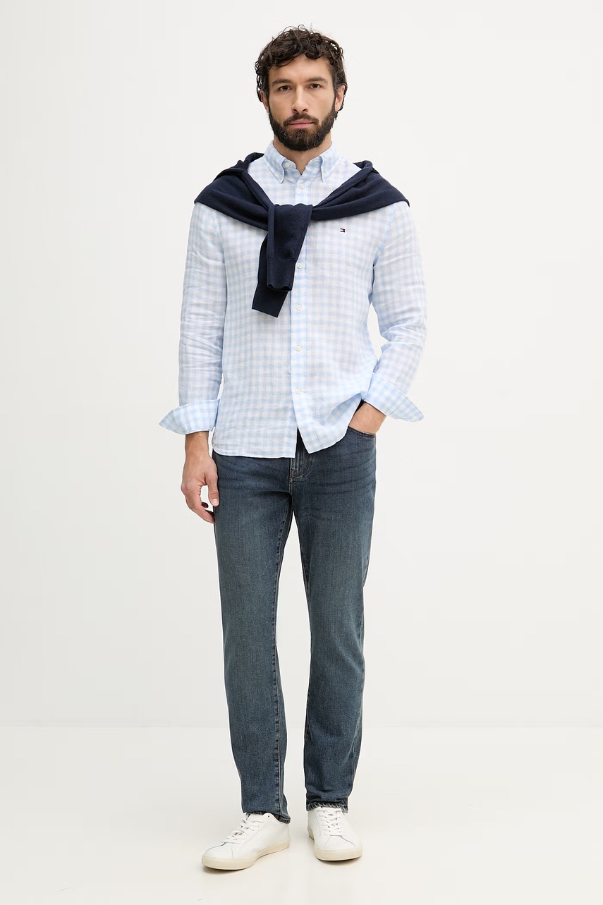 Tommy Hilfiger košeľa pánska ľanová