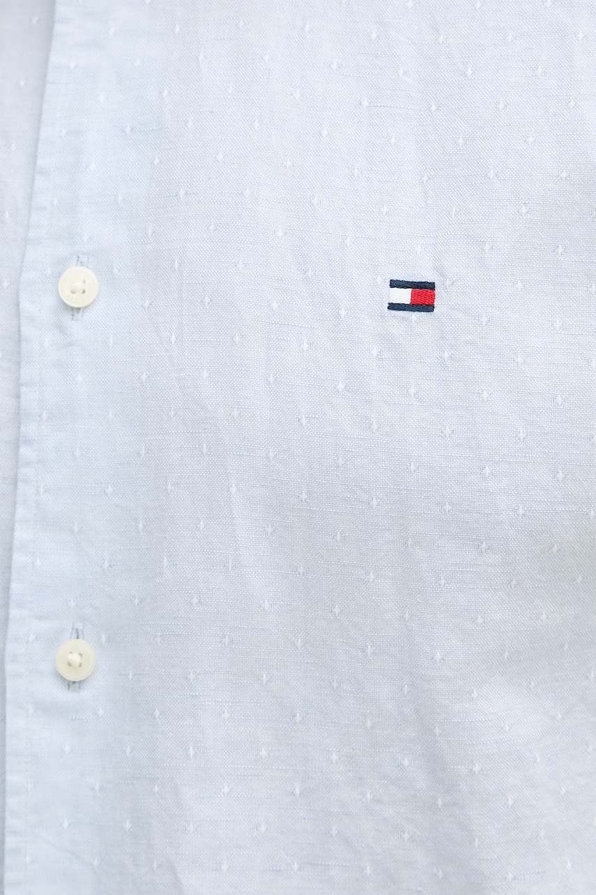 Tommy Hilfiger košeľa pánska s prímesou ľanu