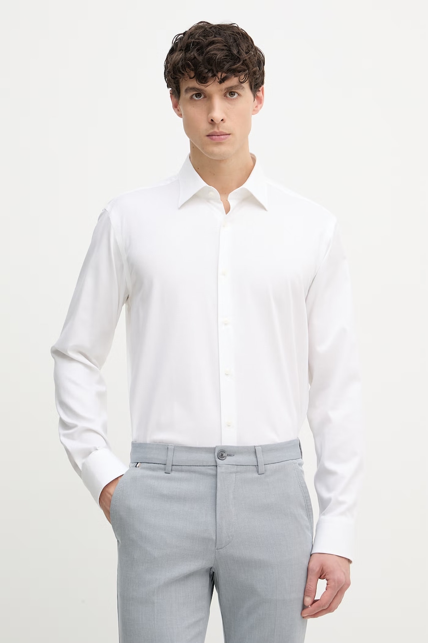 BOSS cămașă pentru bărbați, din bumbac cu elastan JOE