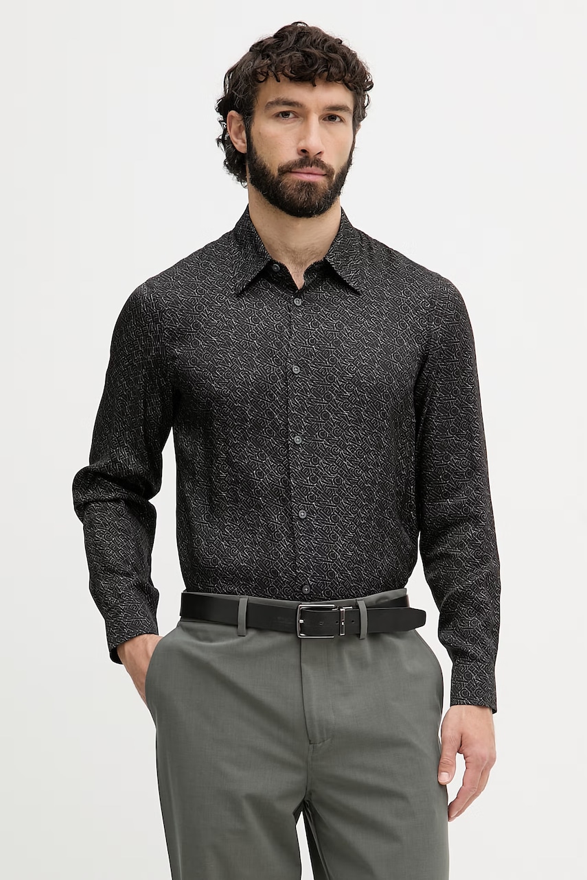 Armani Exchange cămașă pentru bărbați, din vâscoză