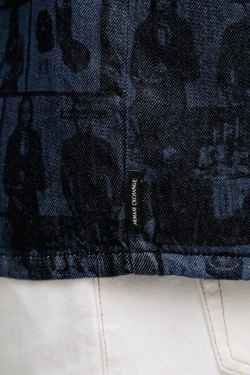 Armani Exchange košeľa pánska rifľová