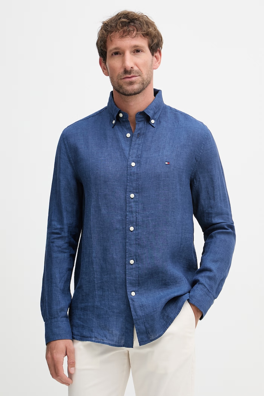 Tommy Hilfiger cămașă pentru bărbați, din in