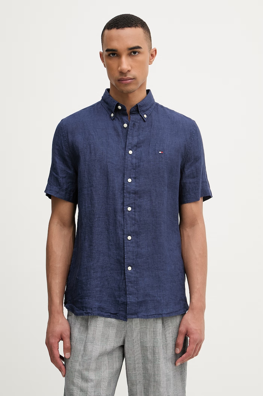 Tommy Hilfiger cămașă bărbătească din in
