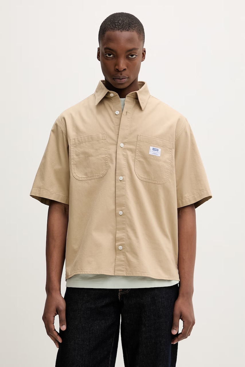 HUGO Blue cămașă pentru bărbați, din bumbac Ebwin