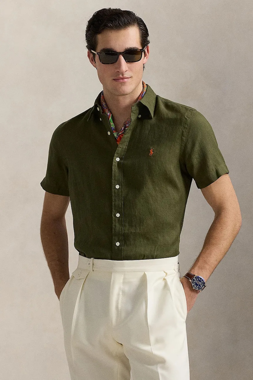 Polo Ralph Lauren koszula lniana LINEN V1-CUBDPPCS