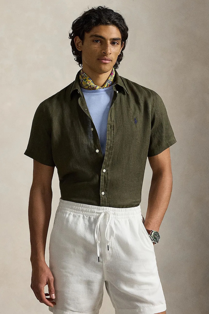 Polo Ralph Lauren koszula lniana LINEN V1-CUBDPPCS