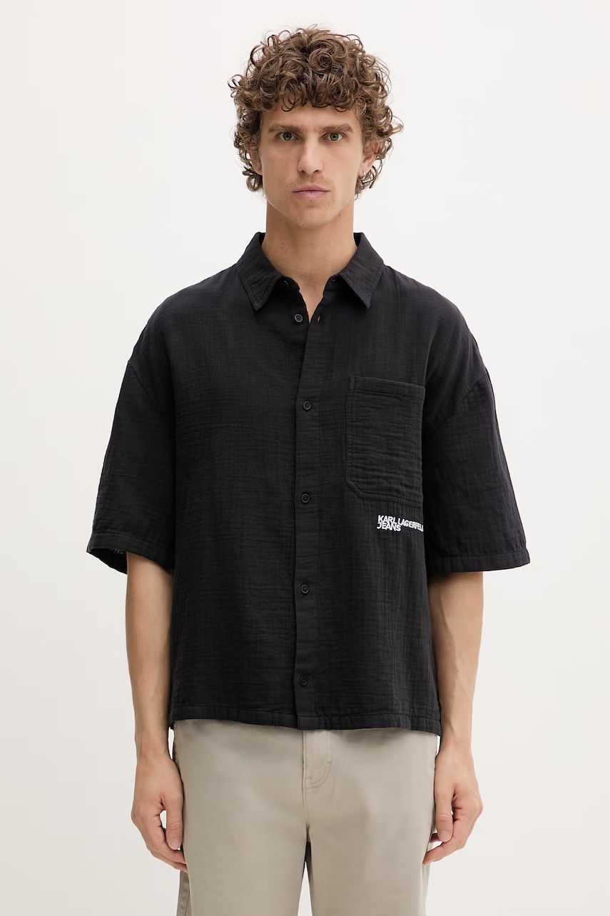 Karl Lagerfeld Jeans cămașă pentru bărbați, din bumbac