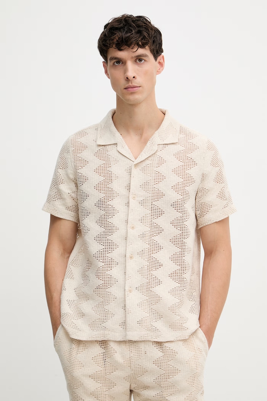 Ανδρικά πουκάμισα guess σε μπεζ