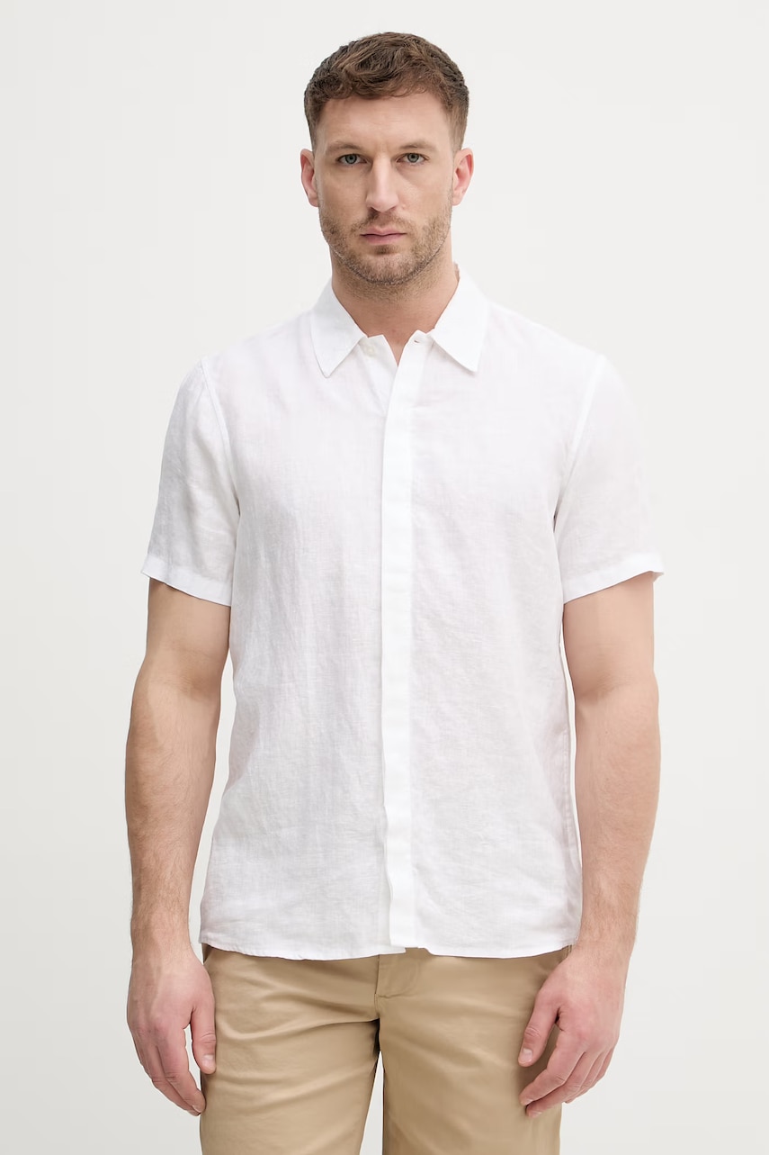 Michael Kors cămașă pentru bărbați, din in