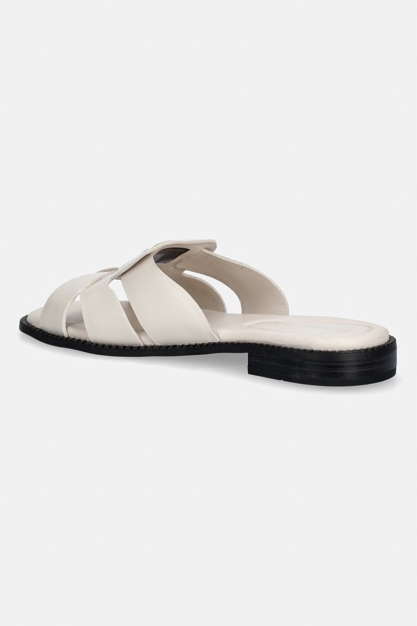 Tommy Hilfiger šľapky dámske kožené COIN LEATHER SANDAL