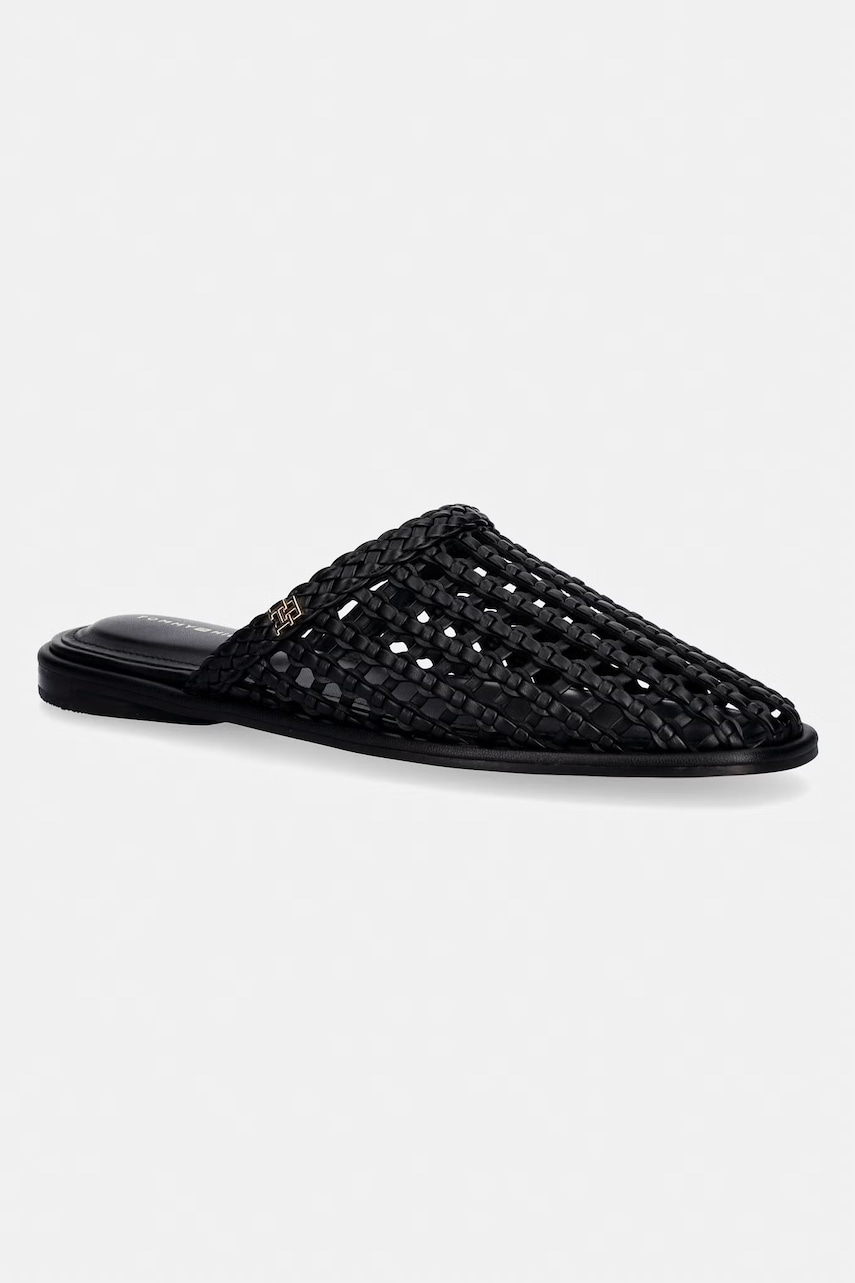 Tommy Hilfiger σαγιονάρες Γυναικεία HILFIGER LEATHER MIX FLAT MULE