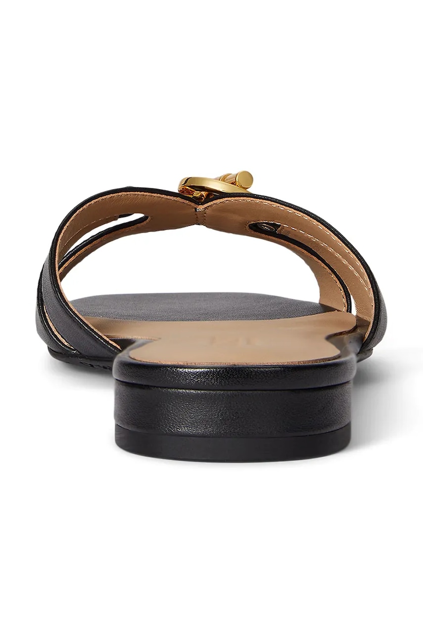 Kožené šľapky Lauren Ralph Lauren Blike Slide