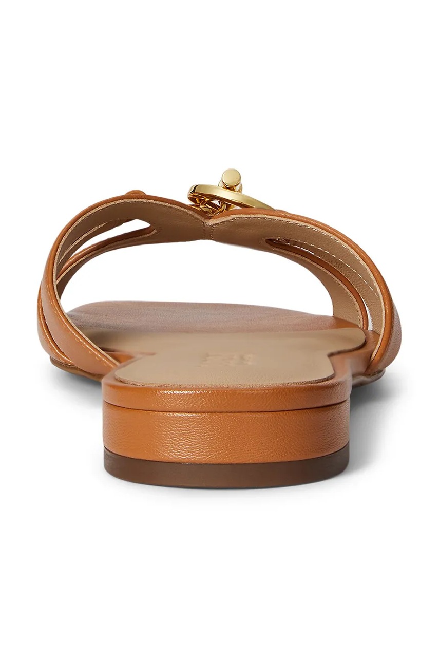 Kožené šľapky Lauren Ralph Lauren Blike Slide