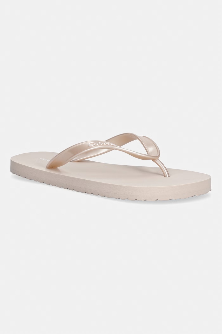 Calvin Klein σαγιονάρες δίχαλο γυναικείες FLIP FLOP TPU METALLIC