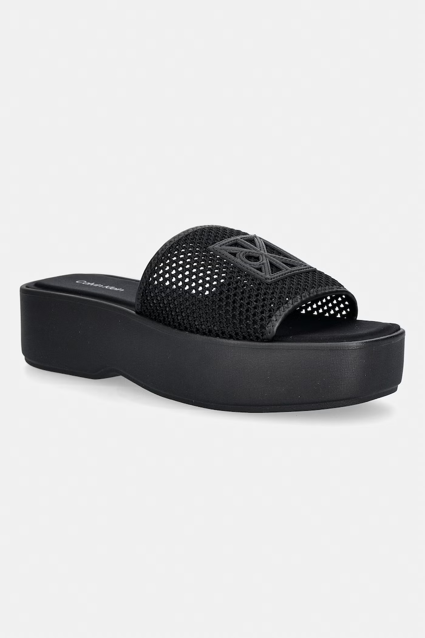 Calvin Klein klapki damskie FLATFORM SNDL MESH