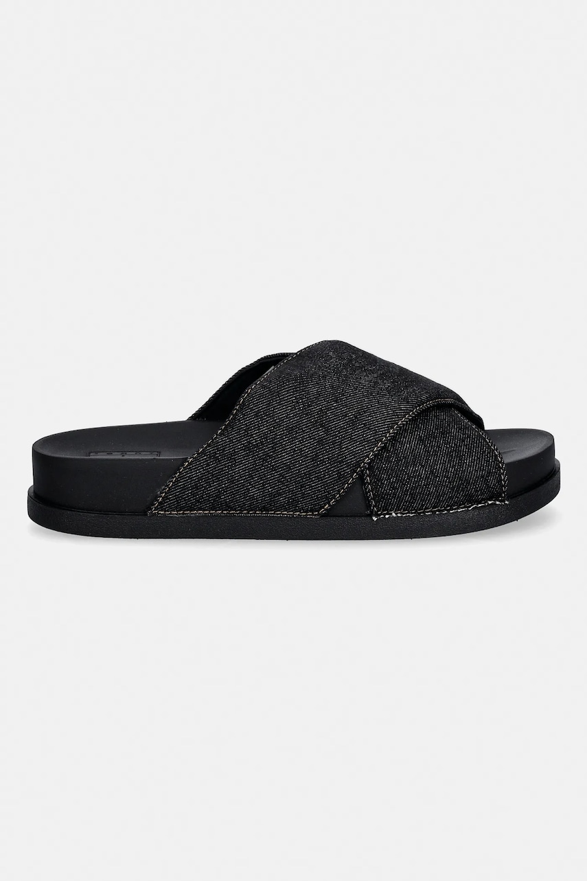 Šľapky Tommy Jeans TJW COMFORT SLIDES WASHED DENIM