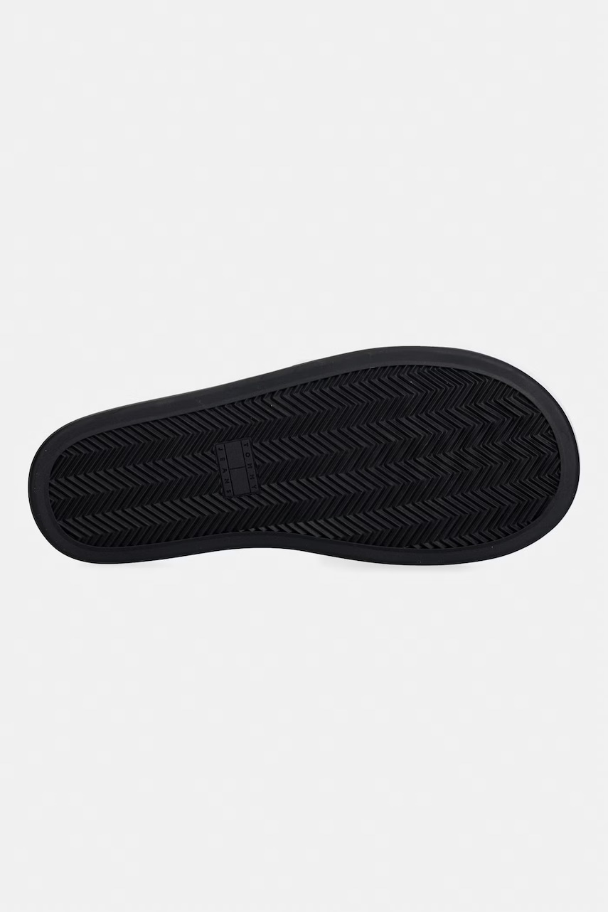 Tommy Jeans šľapky na plochom podpätku dámske kožené TJW SOFT PADDED CASUAL SLIDE