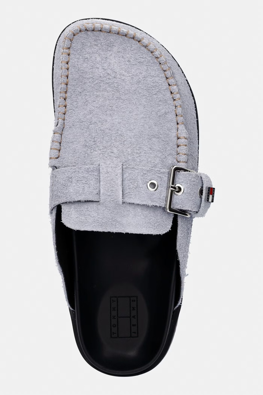 Tommy Jeans šľapky mules dámske semišové TJW COMFORT SUEDE MULE