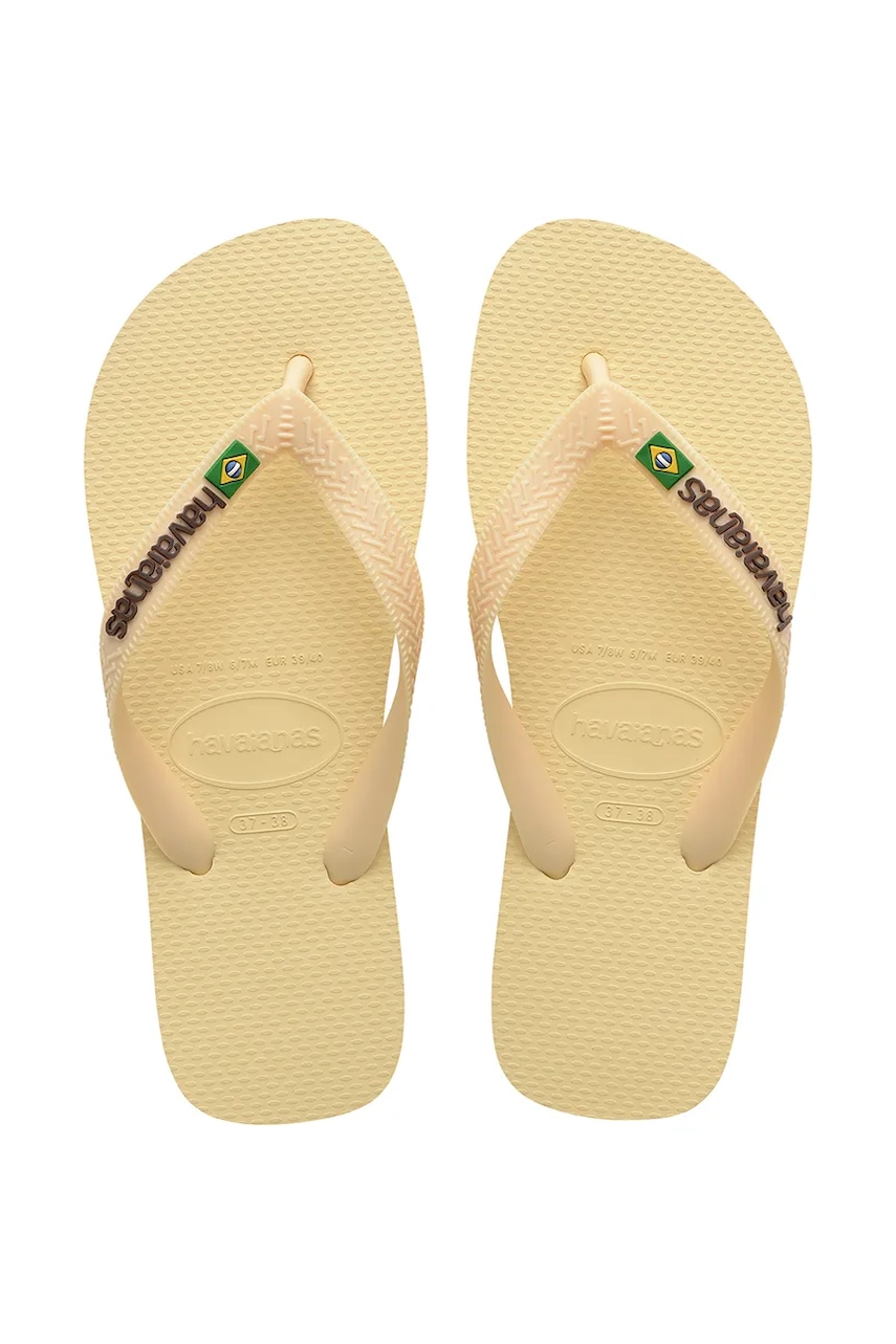 Havaianas papuci BRASIL LOGO culoarea galben, 4110850.9256