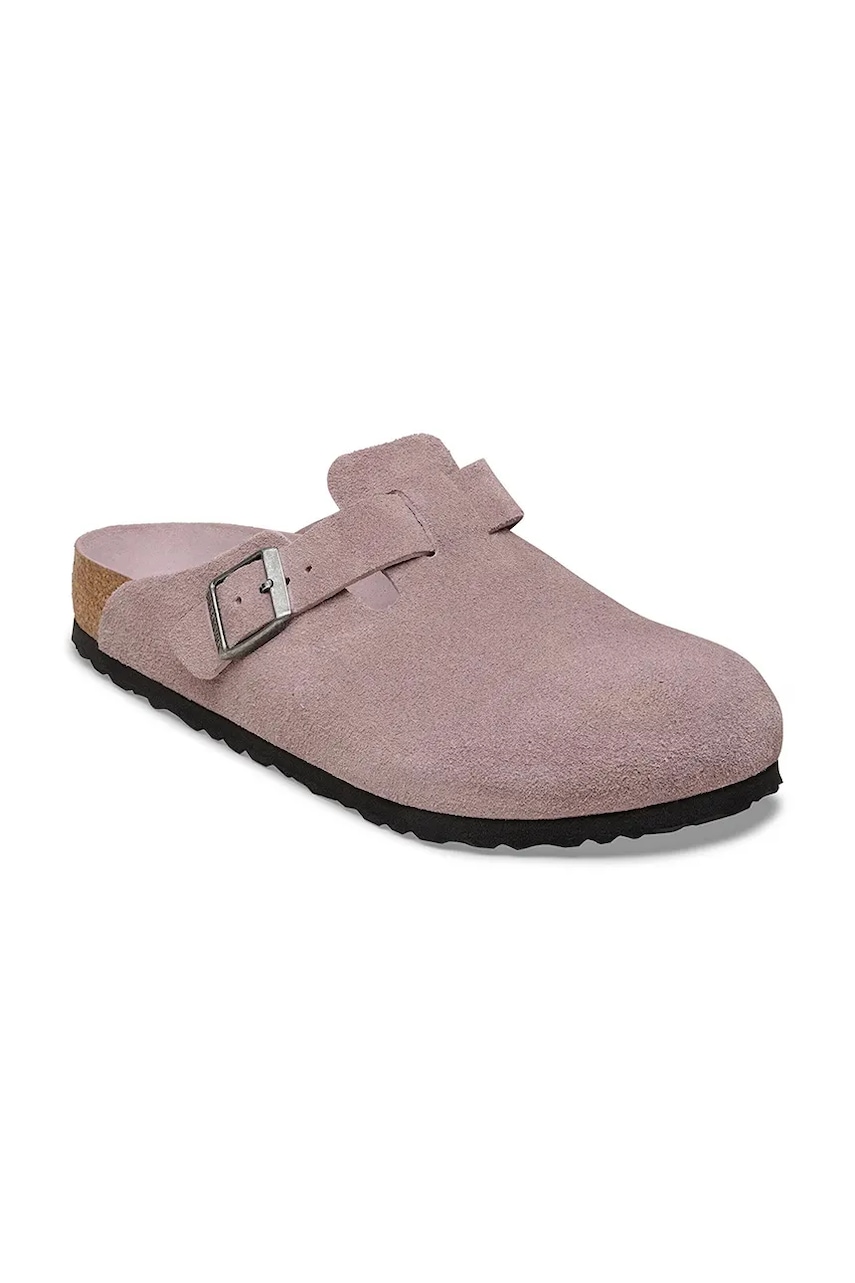Birkenstock šľapky mules dámske semišové Boston