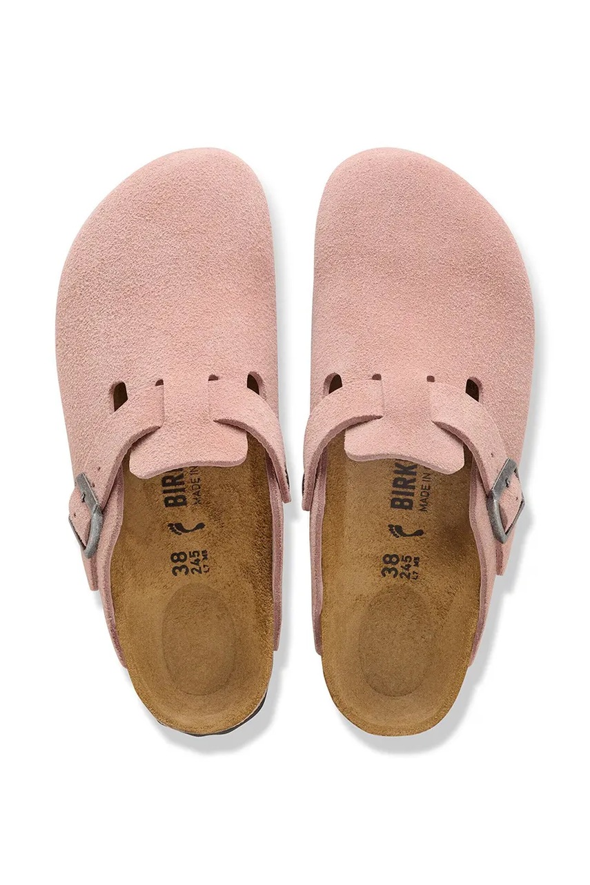 Birkenstock šľapky mules dámske semišové Boston