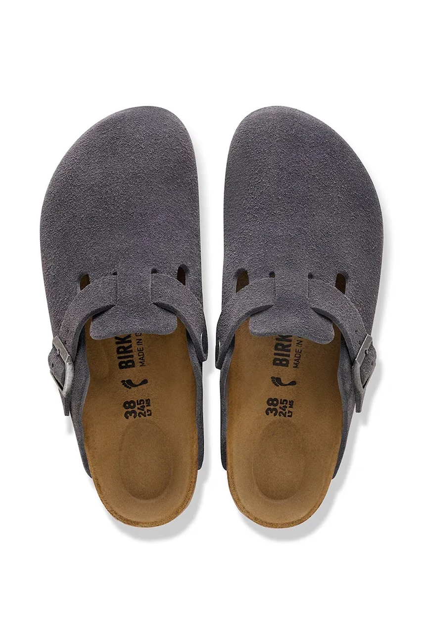 Birkenstock šľapky mules dámske semišové Boston
