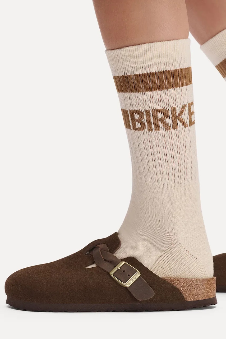Birkenstock šľapky mules dámske semišové Boston Braided