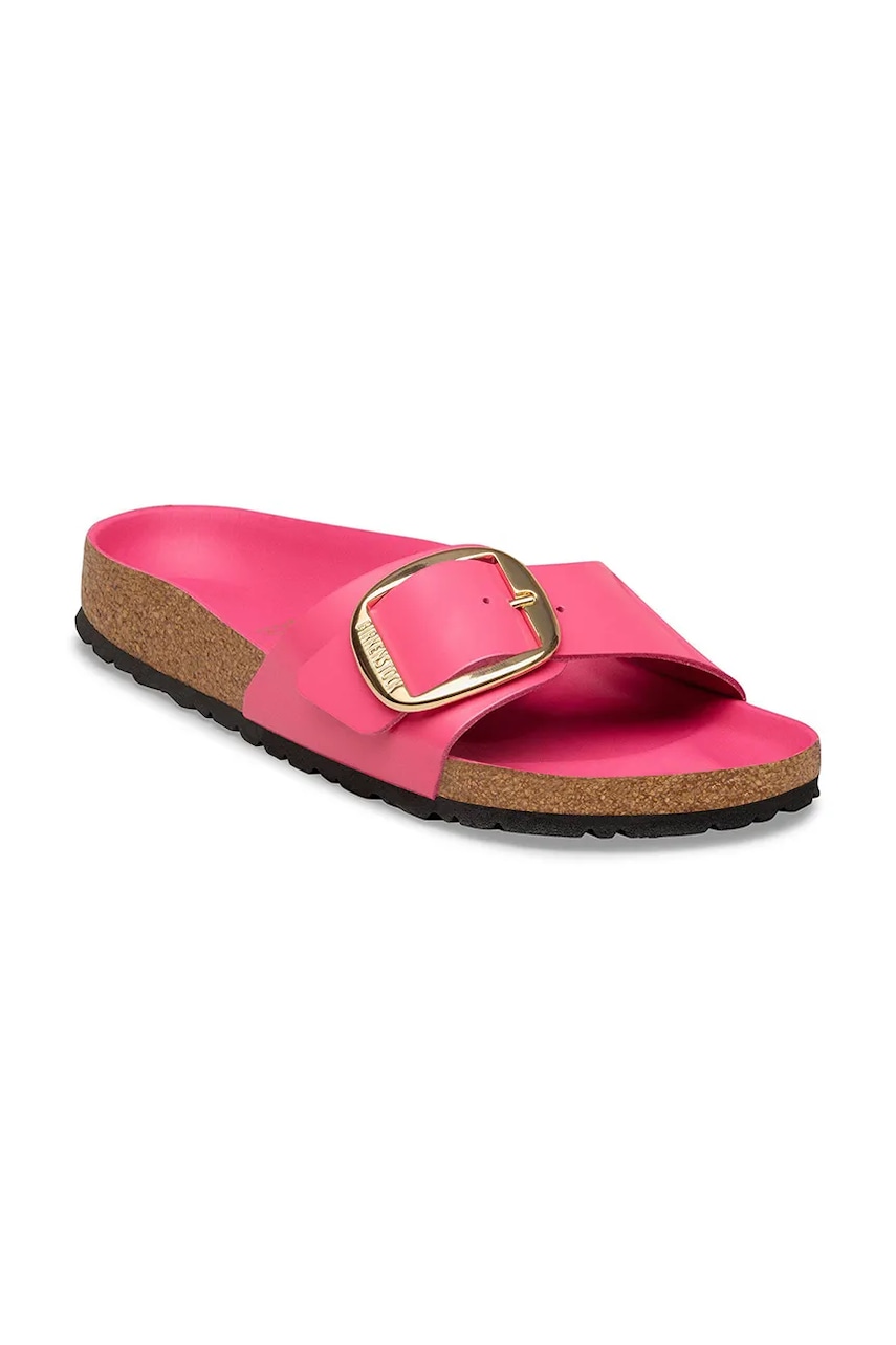Birkenstock šľapky na plochom podpätku dámske kožené
