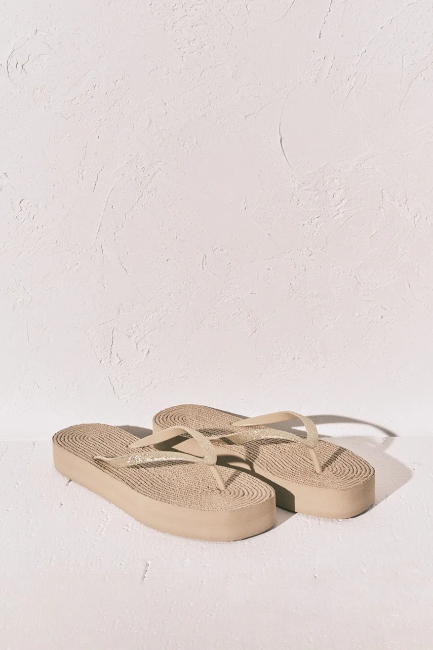 women'secret șlapi espadrile de damă BLACK&WHITE