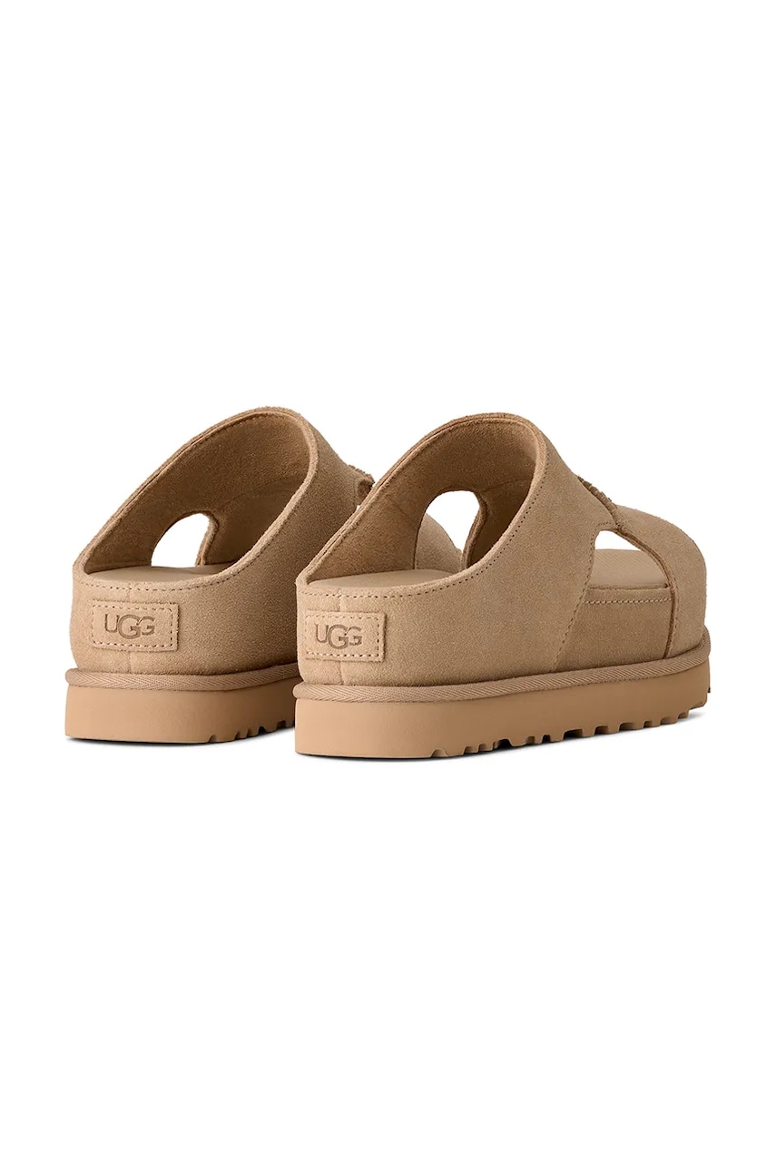 Semišové šľapky UGG W Goldenstar Hi Cutout Slide