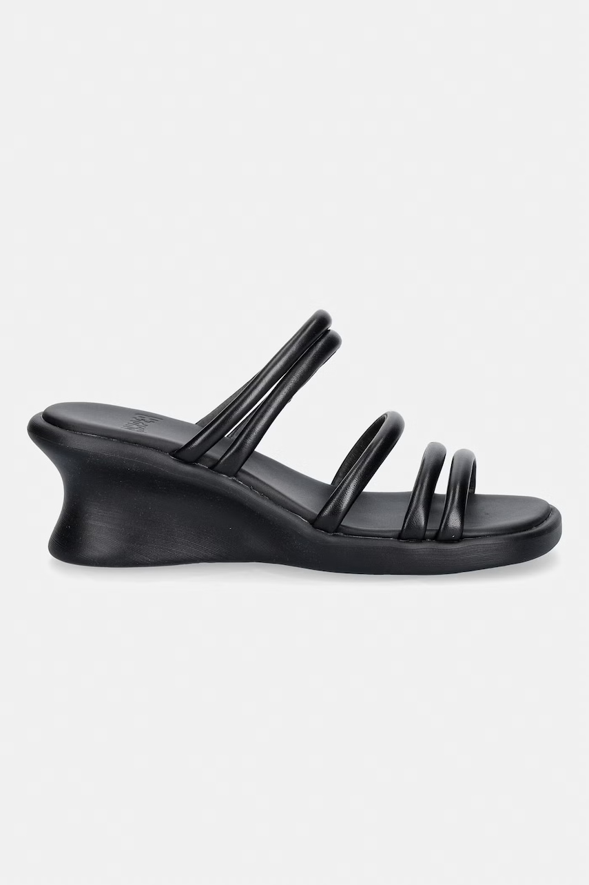 Camper šľapky na platforme po celej dĺžke dámske kožené Louise Sandal