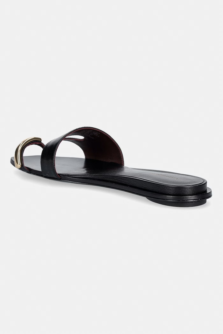 Tory Burch šľapky na plochom podpätku dámske kožené Pierced Slide