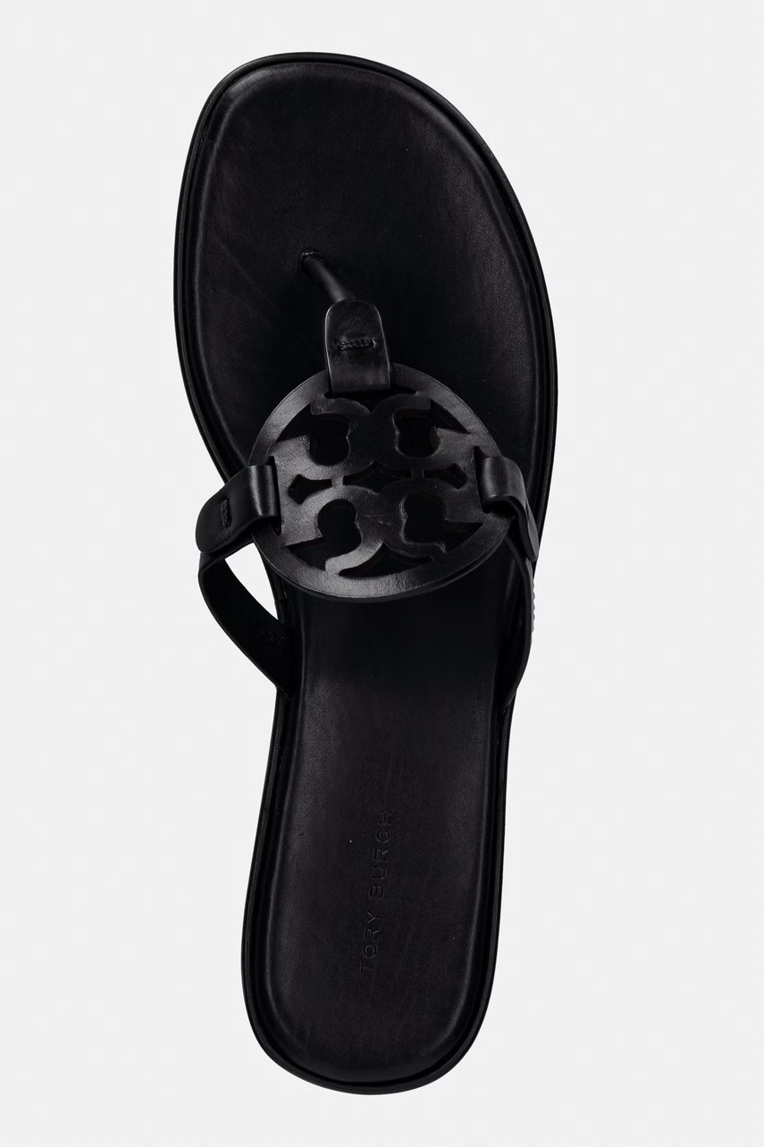 Tory Burch žabky dámské kožené Miller Wedge (obrázek 4)
