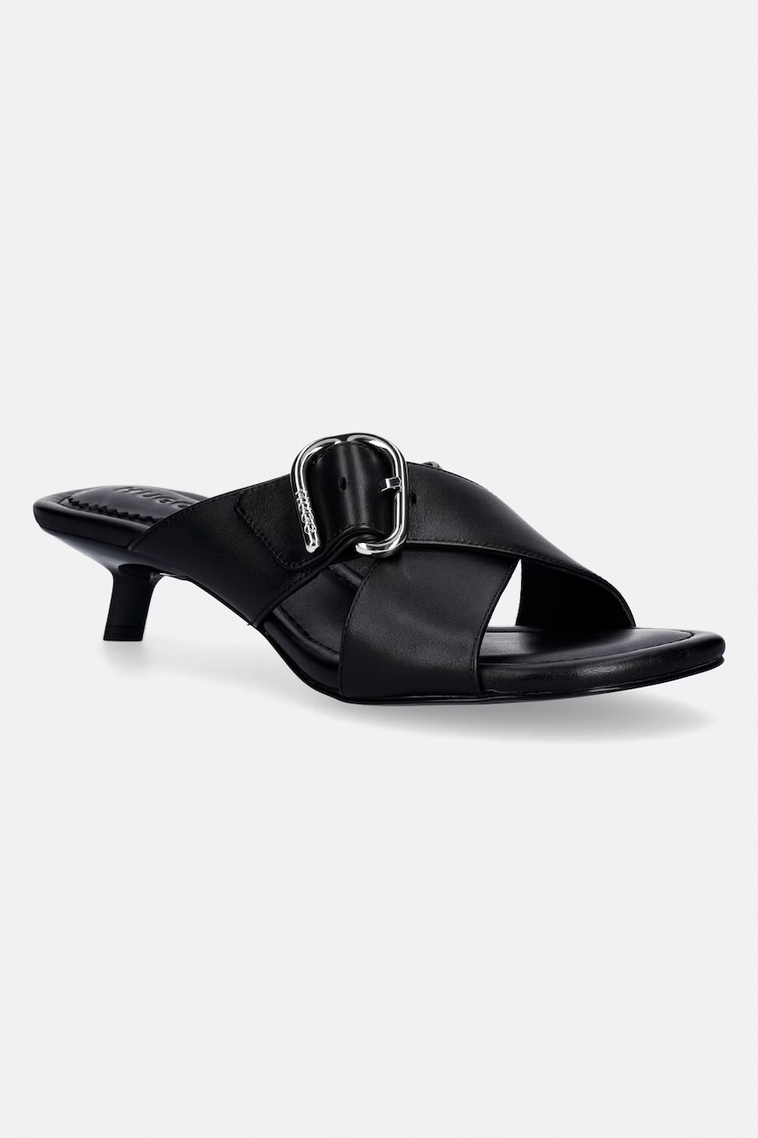 HUGO papuci cu toc jos de damă din piele Amaryl