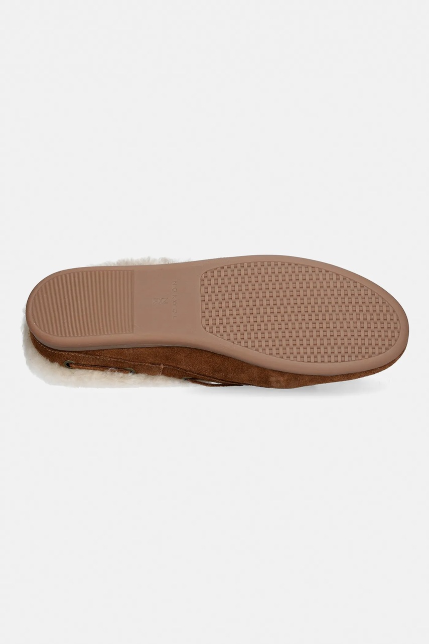 Semišové papuče Nokwol Coco Fur Tan Suede (obrázek 5)